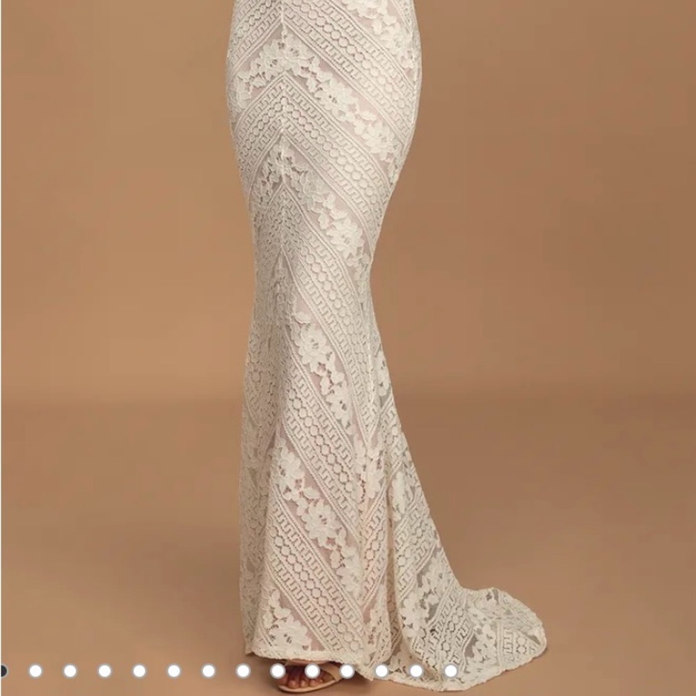 Lulus Alliana White Lace Mermaid Maxi Dress - Picture 3 of 5